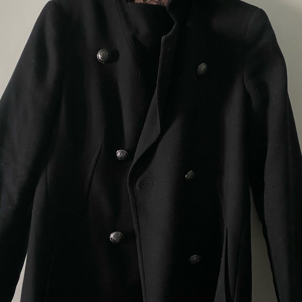 𝅺juicy Couture Belted  100% Wool Coat M - Picture 6 of 8